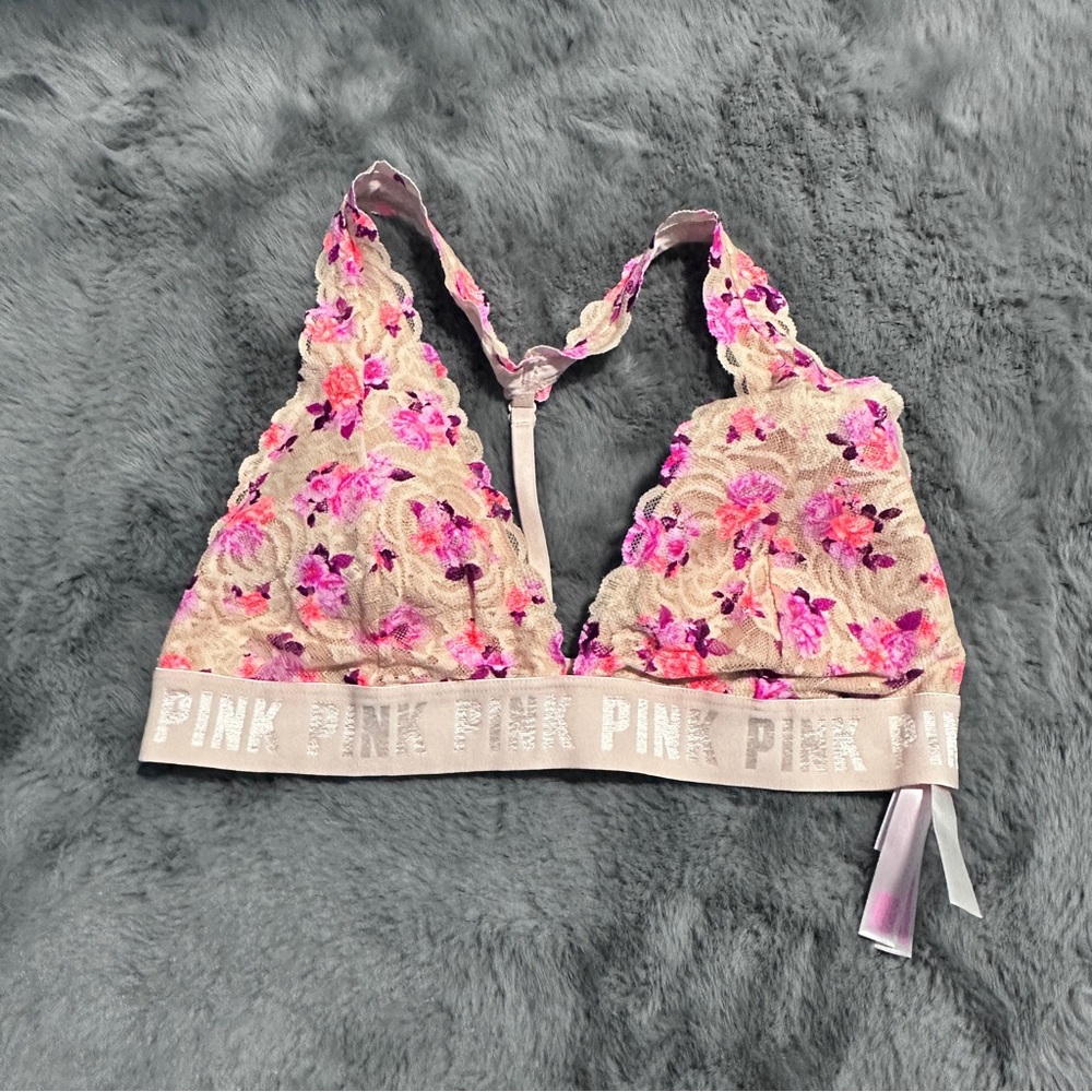 PINK Victorias Secret Floral Lace Bralette